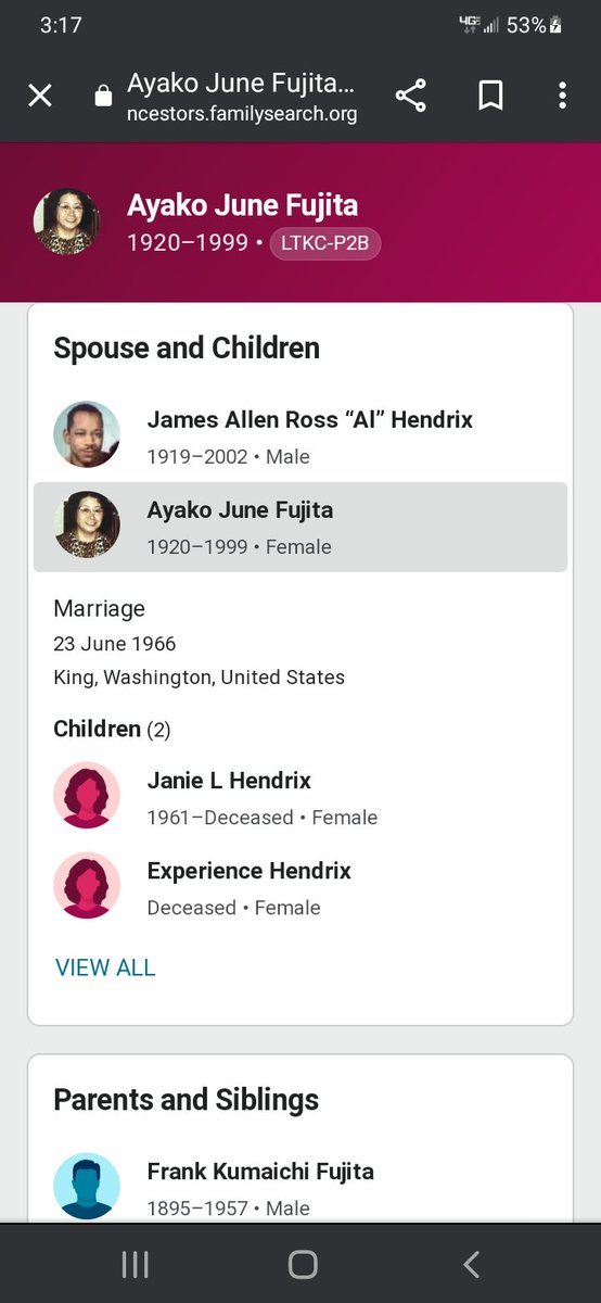 OfficialLeonHe1's tweet photo. Hey Janie this is your real legacy. You are not a Hendrix check out your own family and face the truth🙁 https://t.co/frzzHBJAD1