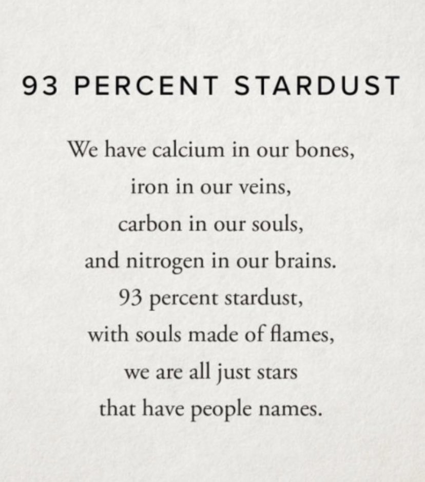 Facts! To dream on: Nikita Gill’s 93 Percent Stardust. ⭐️ @nktgill