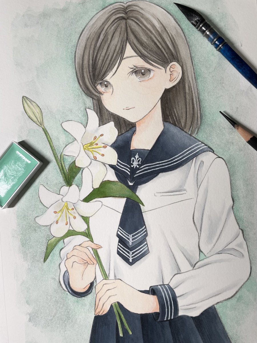 「制コミ展示予定顔彩/透明水彩/コピック/木炭鉛筆ウォーターフォード細目#しーぷの」|sheepD🐑5/5ティア「き52a」のイラスト