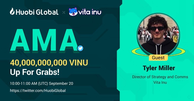 HTX_Global's tweet photo. 🔥 #Huobi x $VINU AMA 🚀

☑️ 1. Follow @HuobiGlobal , @VitaInuCoin, @HuobiFutures_

☑️ 2. Retweet + Tag Friends 

☑️ 3. Join our Twitter Spaces AMA
 https://t.co/6NroasxHQs

☑️ 4. Answer the quiz AFTER the event
