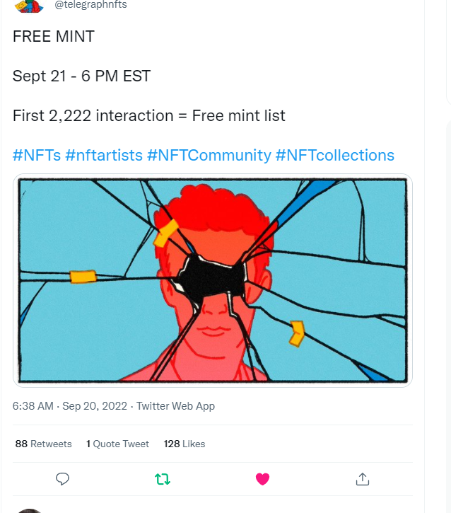 royray8848's tweet photo. @telegraphnfts I’m in for this, I can’t wait to be whitelisted https://t.co/Q7jG2u7IfM