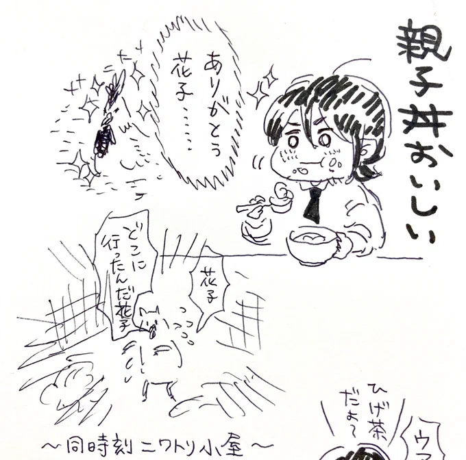 同僚ちゃんからよぢょとまま君と拙宅のイマ晴殿もろた。同僚ちゃんのブームはとうもろこしのひげ茶。 