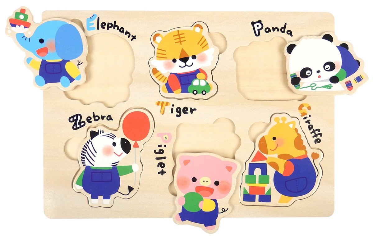 comcell1993's tweet photo. たのしくあそぶ動物の子どもたちが木製パズルになりました!ちいさな子でもピースが取り外しやすいように、指を入れる枠が付いています。それぞれの英名の頭文字が、かわいいヒントになっています。
「木製パズル わんぱくアニマルズ」490円(税込)
#comcell
#木のおもちゃ
#コンセル
#パズル
#木製 https://t.co/sVwBA8EAwX