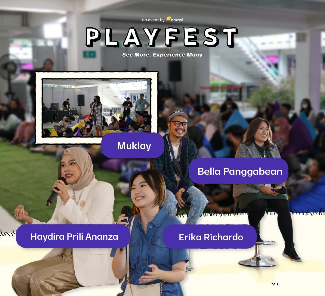 playfestnarasi's tweet image. Banyak banget insight menarik dari para speakers yang hadir di Creatalks. ✨

Sesi Creatalks dan Talk Show Session mana nih yang jadi favorit kamu? 😉 

#Playfest2022 #ReactivateYourSense