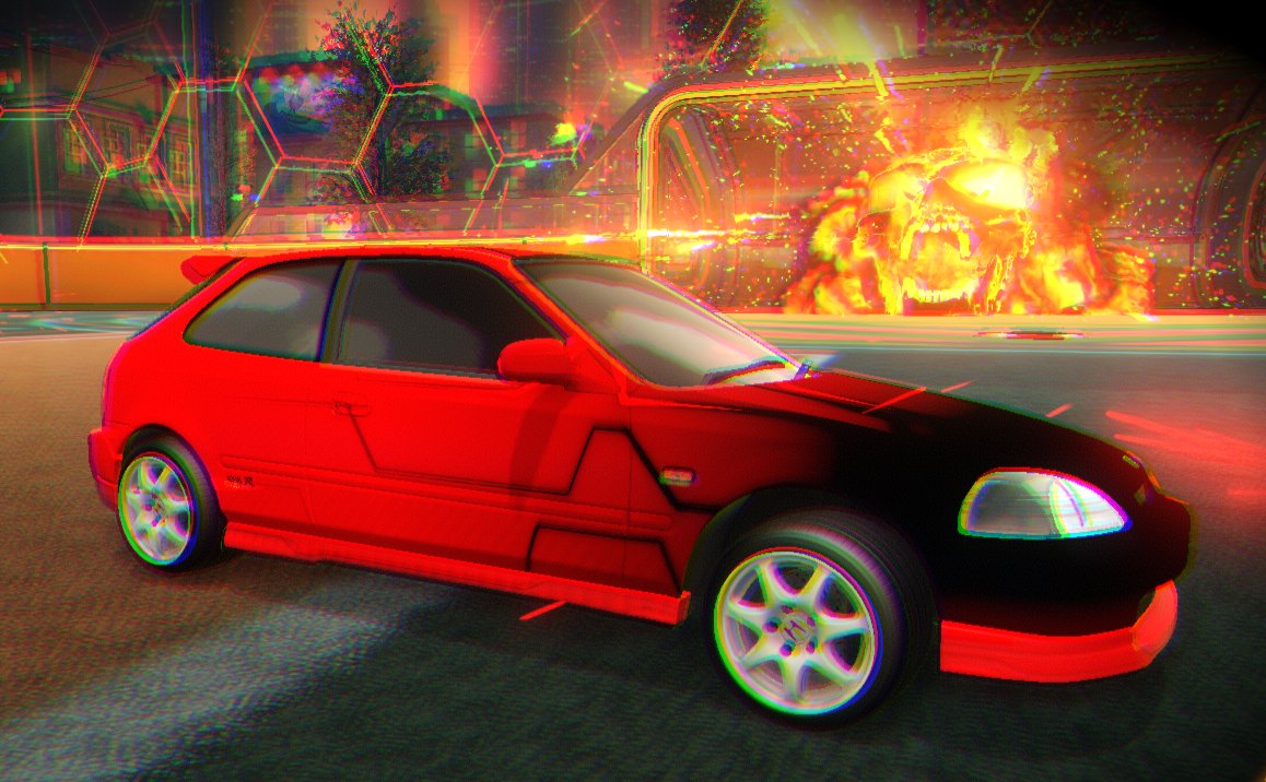 Honda Civic Type R - Honda Civic Type R Wheels - Crimson Mainframe- Hell Fire Goal Explosion- User Name is Mewgameing12    #FitCheckContest  #RLFitCheck     Hope you like it!!! :)
