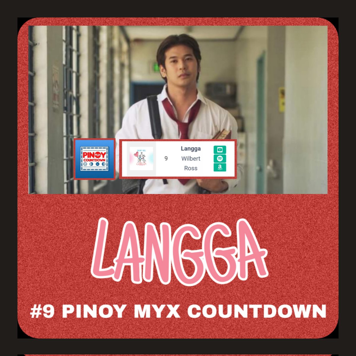 WRTeamOnlineOFC's tweet photo. ‘Langga’ Official Music Video holds three positions in @myxglobal Charts

MYX Daily Top 10 
#7. @itswilbertross, "Langga" (New)

MYX Hit Chart 
#11. Wilbert Ross, "Langga" (New)

Pinoy MYX Countdown 
#9. Wilbert Ross, "Langga" (=)

#WilbertRoss #Langga https://t.co/ajRW4Po4A2