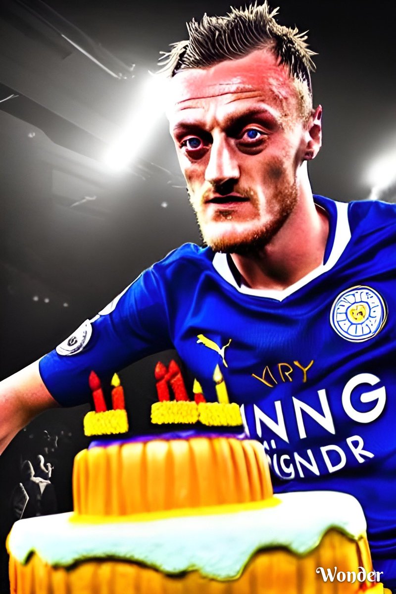 Playing with some AI art and of course had to go for <a href="/vardy7/">Jamie Vardy</a> having a party! #lcfc #usfoxes
