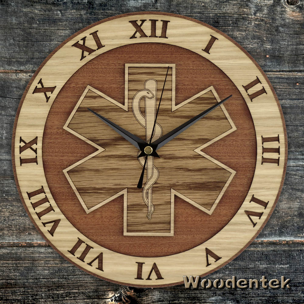 woodentek's tweet photo. Handmade #RodOfAsclepius  wooden clock #MedicalClock #StarOfLife  #Giftforhim #Earlybiz - WorldwideShipping https://t.co/vn9eYw9Ay9 https://t.co/5Xbfdqtnrw
