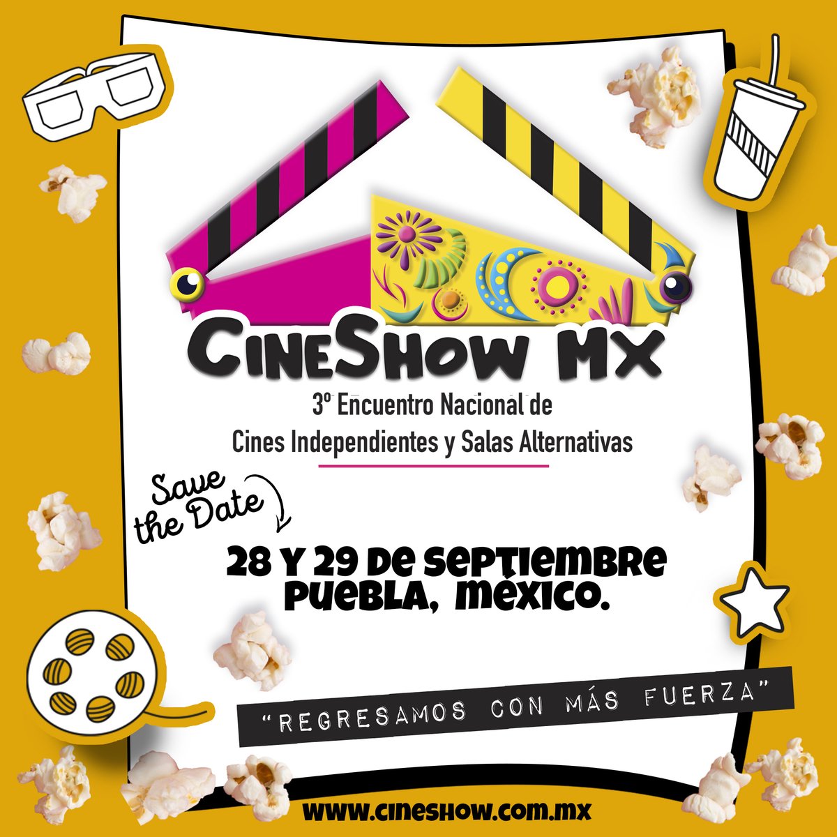 Este 28 y 29 de Septiembre el nuestro encuentro sera grande en #CineshowMx 2022 en Puebla, Mexico. Registrate en bit.ly/3Bbc7Sq