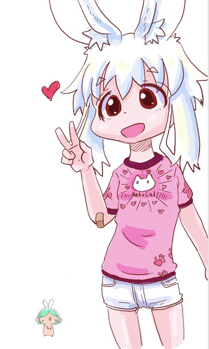 ちかごろのらくがき2幼少期のうさぎはショート身長は伸びていない。 