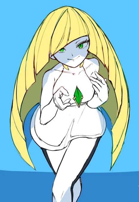 #ポケモン ルザミーネ! 何気描くの初めてかも 