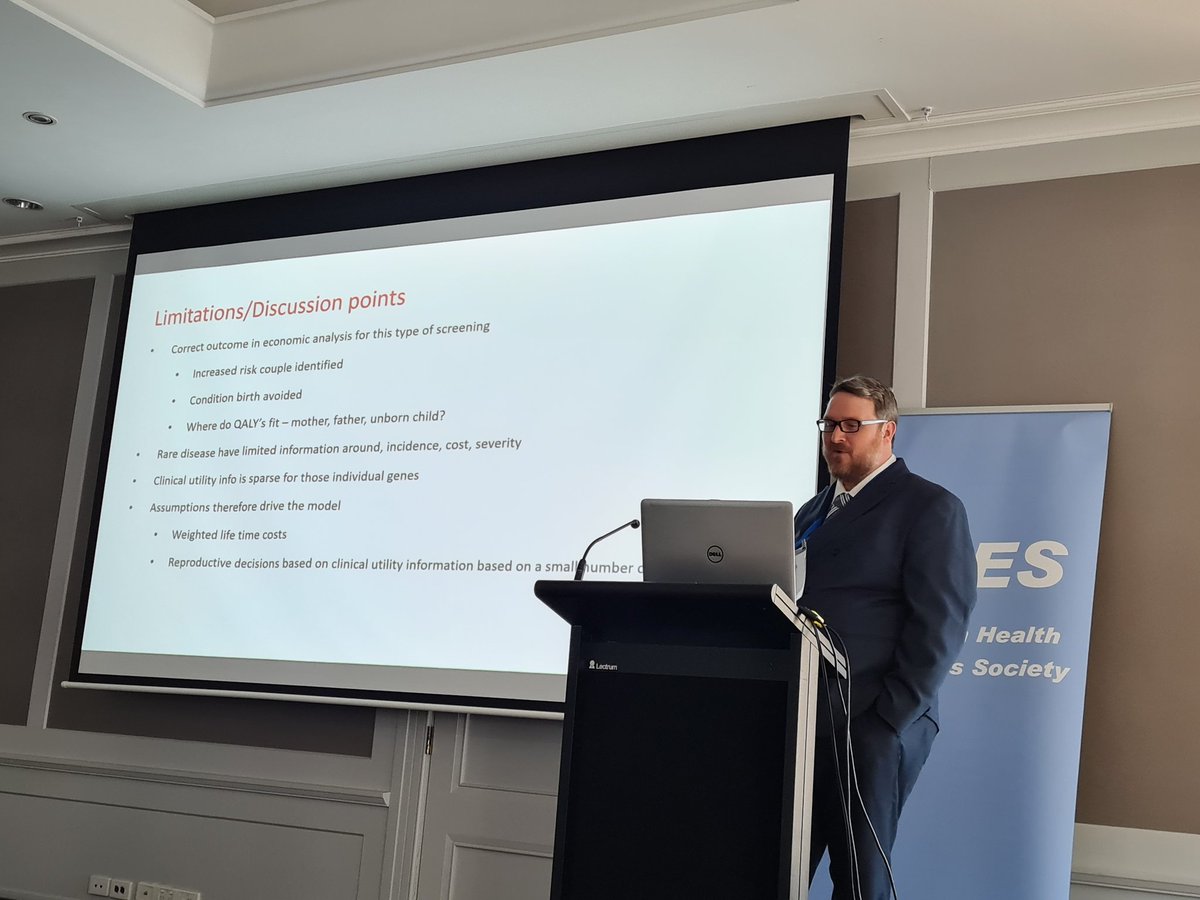 Martin was one of 3 CAHE members presenting his work at #AHES2022 he gave an overview on the cost effective of carrier screening <a href="/mjdepi/">Martin Downes</a> @MenziesHealth