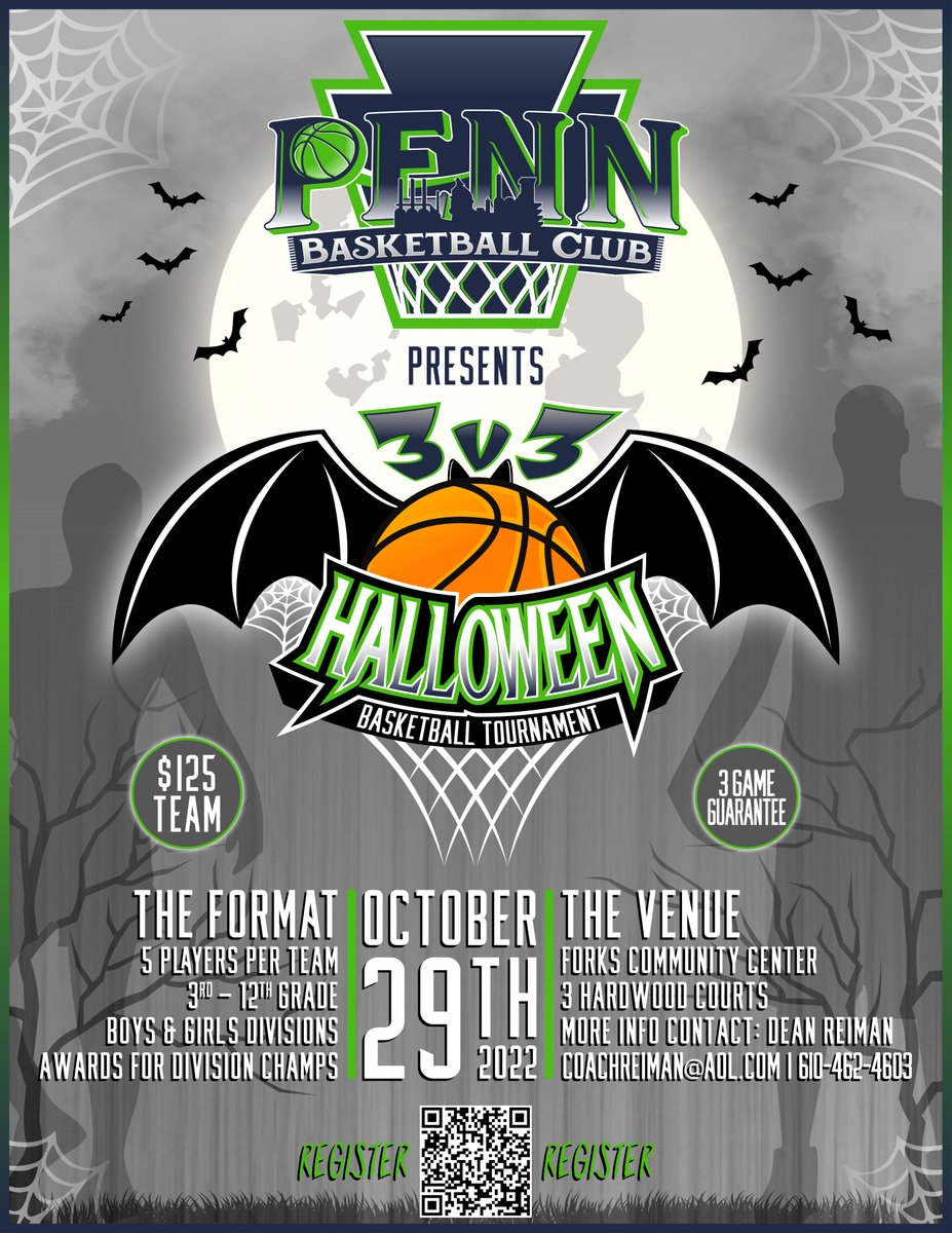 Super excited to be hosting our first 3v3 tournament at Forks Community Center on Oct 29th...