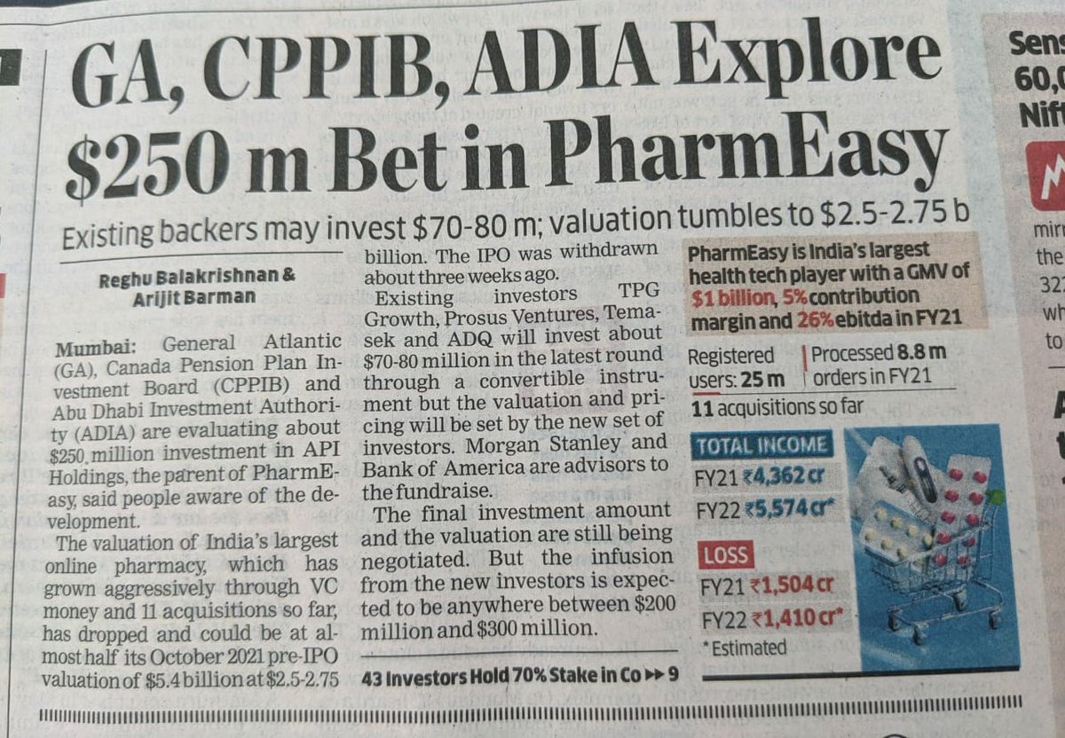 UnlistedXChange's tweet photo. #pharmeasy
Coming up with Rights Issue 
Details already posted 
Keep following for updates on #Unlisted #PreIPO #PvtEquity Dealings 
Call WhatsApp 079775 29030 for Investment
#APIHoldings #BeforeIPO #TradeUnlisted #UnlistedTrades #UnlistedDeals https://t.co/GYTOEkVrQF