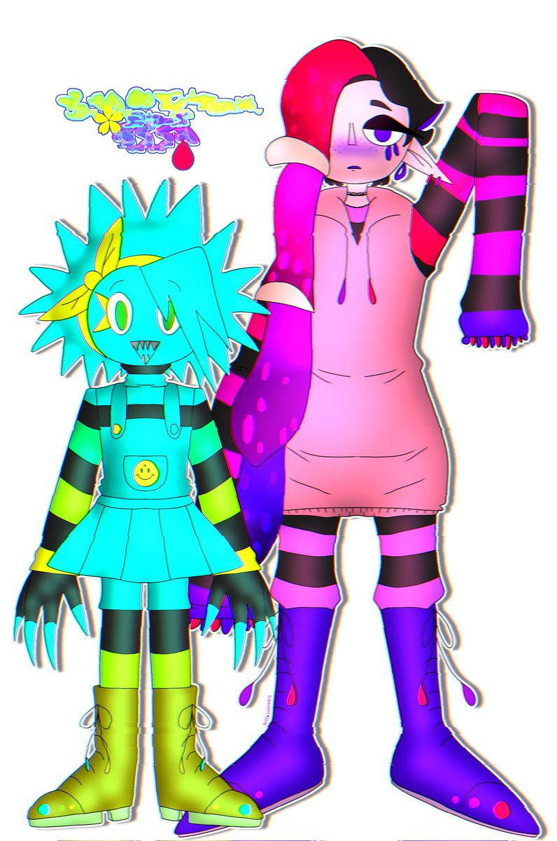 CAKEIMP's tweet photo. art trade with @OPALESCENTVOMIT ! https://t.co/wf1kYql0wT