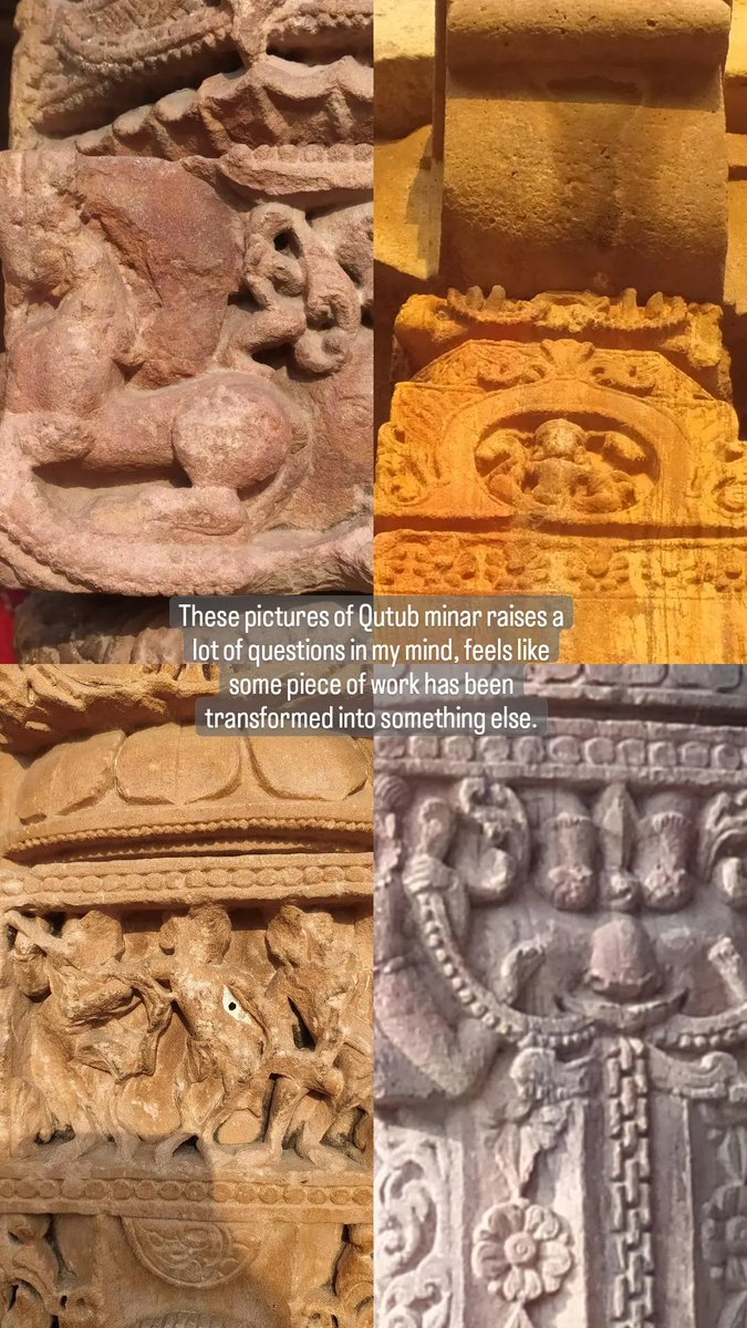 Clicked these pictures of Qutub Minar. These pictures raise a lot of questions in my mind , feels like some piece of work has been transformed into something else.