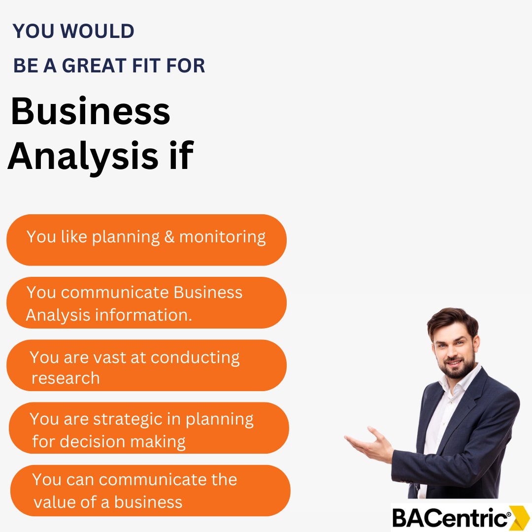 If you tick all the below boxes, then big congratulations to you.

Next step is visit bacentric.com and start your business analysis journey

#businessanalysis #businessanalyst #training #online #onlinecoaching #course #placement #job #assistance