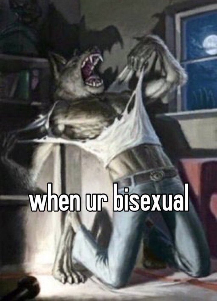 memestorer's tweet photo. when ur bisexual lgbt lgbtq rip shirt apart tear top roar howl feral go crazy insane ham shadow wall light cast torchlight heat corner room moonlight wolf werewolf wolves memes meme reaction pic thread compilation emo slay swag dramatic badass moonlight kneel floor pants anthro https://t.co/g72B3SXrtM