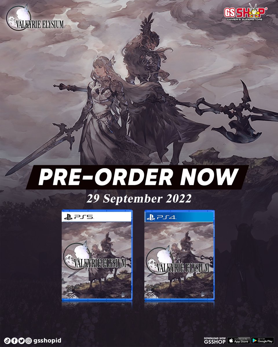 Valkyrie Elysium Game adalah game Action RPG memiliki cerita yg epik, pemandangan yg indah, serta sistem pertarungan yg cepat yg menggabungkan strategi dan reflek pemain.

Ayo Pre-Order sekarang juga di GS Shop terdekat..

⁣⁣⁣⁣⁣#Gamerssuperstore #GSSHOPID #ValkyrieElysium