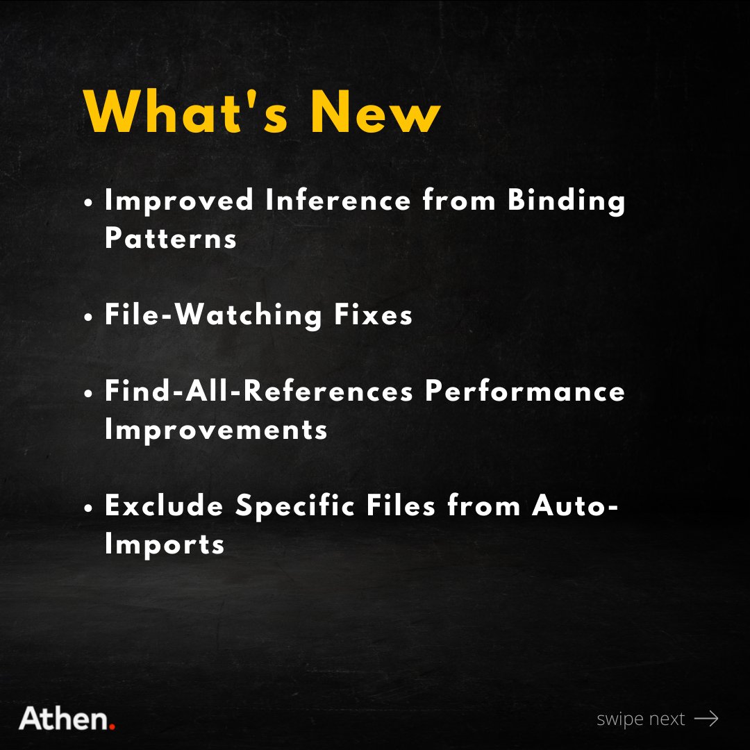 WeAreAthen's tweet photo. TypeScript 4.8 is released now.

#typescript #released #athen #athentechbits #techbits https://t.co/7uqaDhQV5z