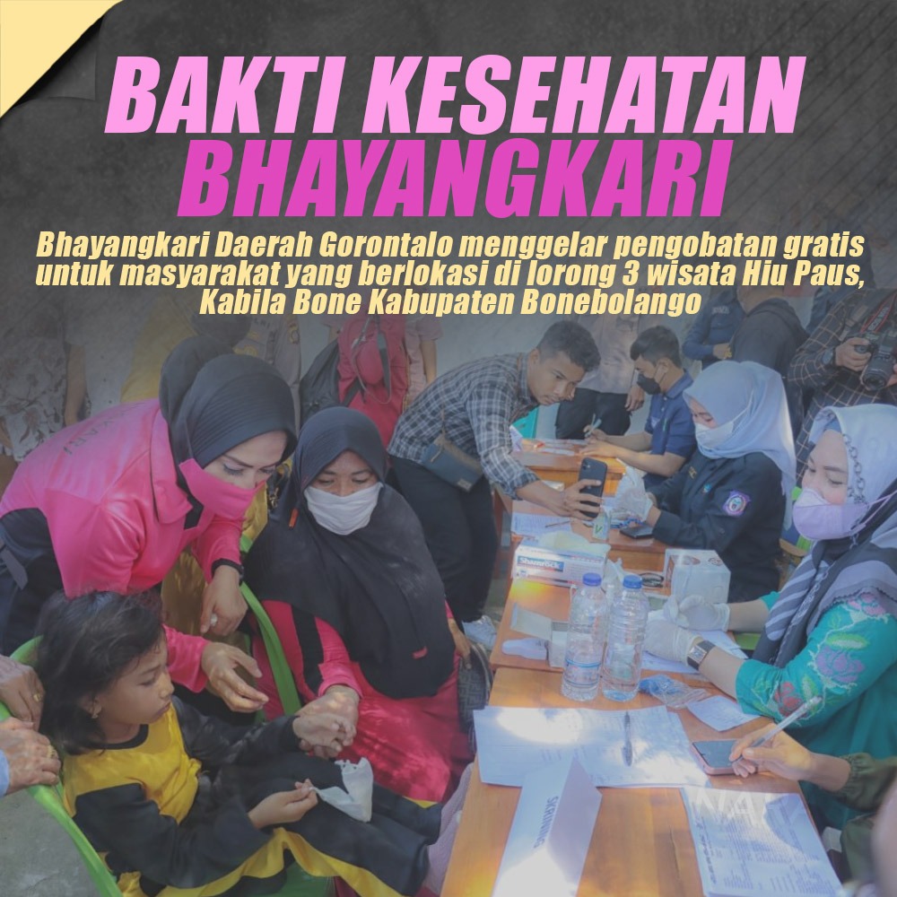 Bhayangkari gorontalo gelar pemgobatan gratis utk masyarakat
#SigapBantuSesama
Siaga Tanggap Bencana