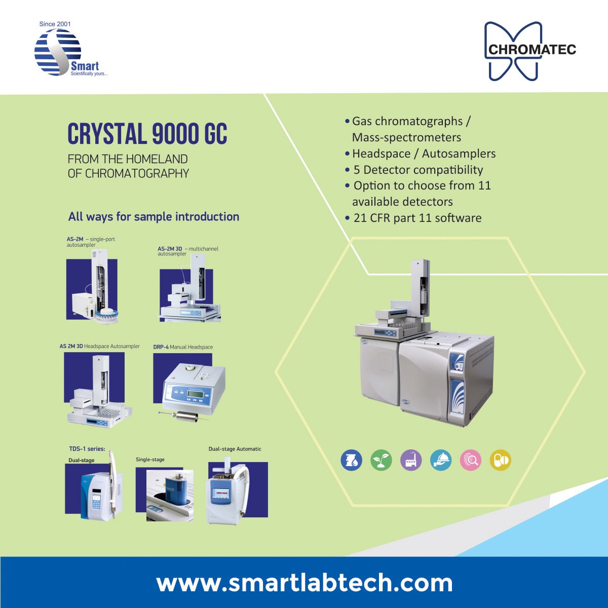SmartLabTech2's tweet photo. Chromatec is the recognized leader in the development and manufacture of gas chromatographic products.
For more info,
Visit us: https://t.co/hiH1Ka9o7p
E-mail us: ebiz@smartlabtech.net
#gaschromatographs #massspectrometer #hydrogengenerators #analyticalinstruments https://t.co/dXU7dNoemT