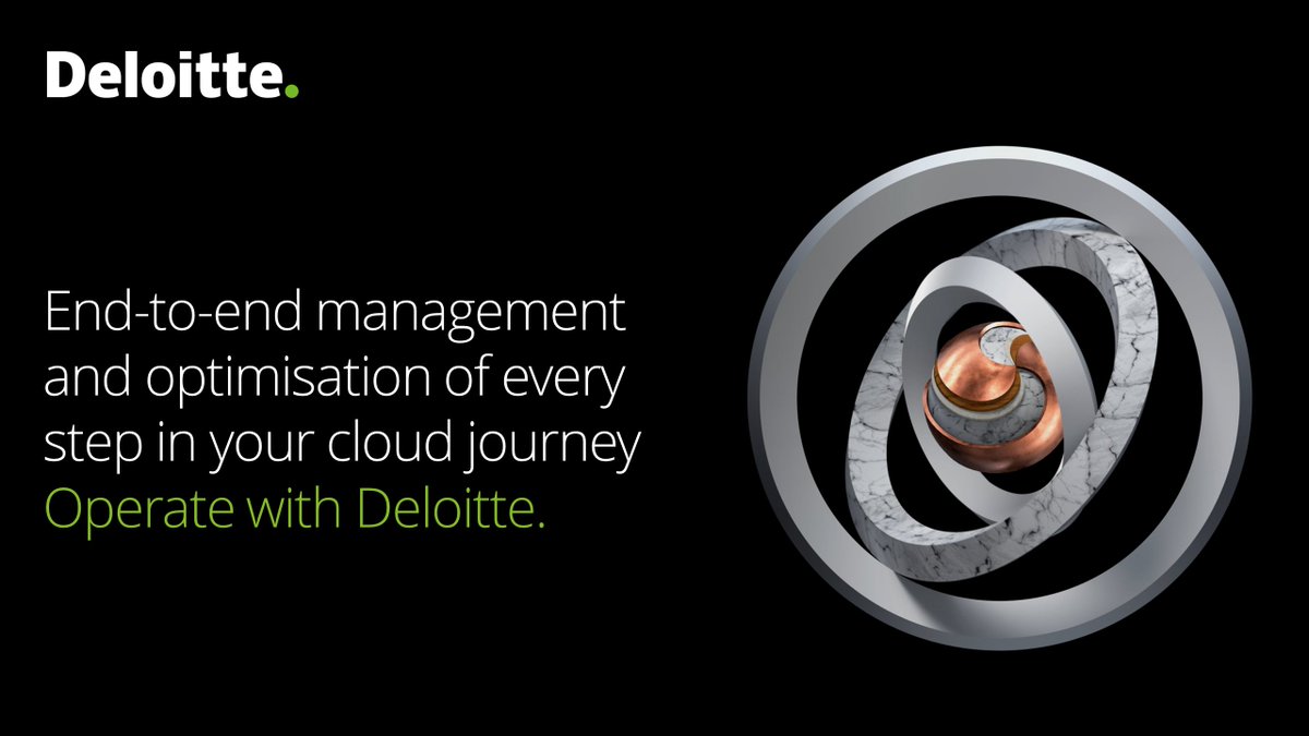 DeloitteIndia's tweet photo. Meet the new shape of business: agile, innovative, cutting-edge, and embedded with continuous advantage 

Know about Deloitte’s #CloudOperate, which drives #cloud transformation at speed and value: https://t.co/qh84r7iszi

#DeloitteOperate #OperateServices #Outsourcing https://t.co/bxJSPi2ccm