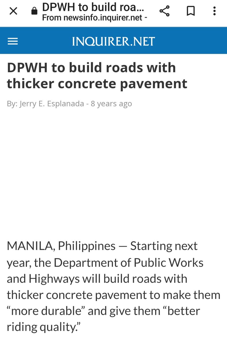 Concrete roads are the norm in the Philippines and enhanced in thickness since 2014 @debarlinea @KTNNewsKE