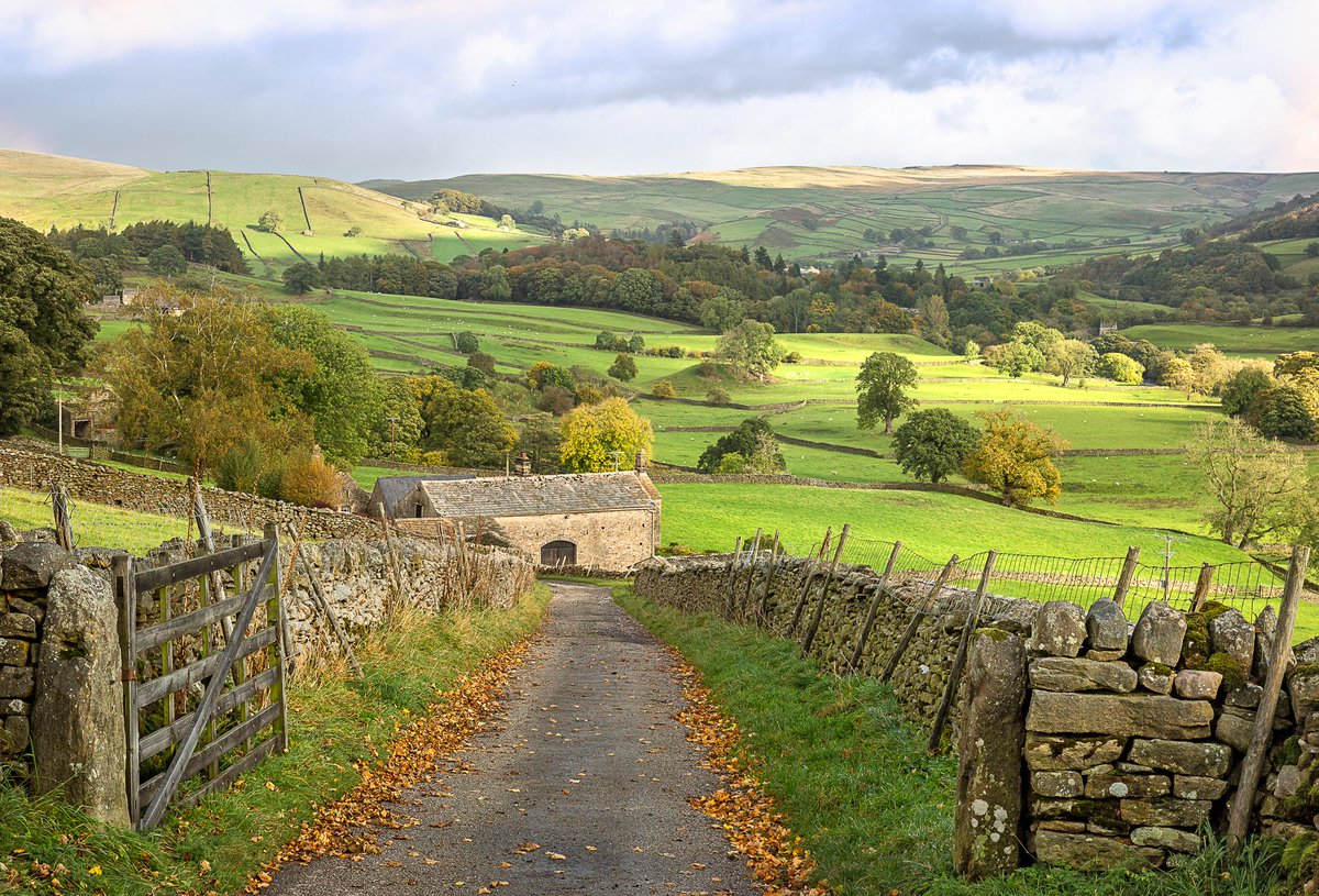 Good morning. We will be sharing our favourite views of the #YorkshireDales here each day. 

The seasonal colours are starting to come out in the #Dales 🍂 This is lower #Wharfedale - from last autumn.

📸 Wendy McDonnell

#AutumnVibes #TuesdayThoughts