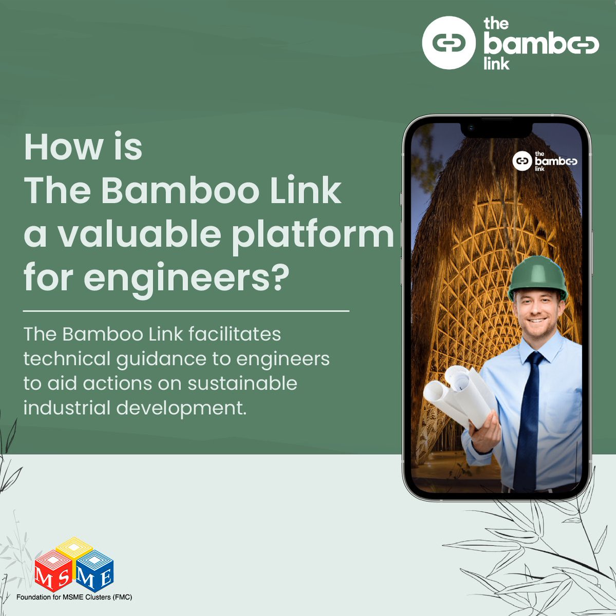 thebamboolink's tweet photo. #TheBambooLink, a revolutionary #bamboo based platform, is developed by the Foundation for MSME Clusters (FMC) to facilitate technical guidance to engineers for developing products and technologies to create a greener and more #sustainableeconomy. #bamboobusiness #bambooproducts https://t.co/IN3f8NQpBT