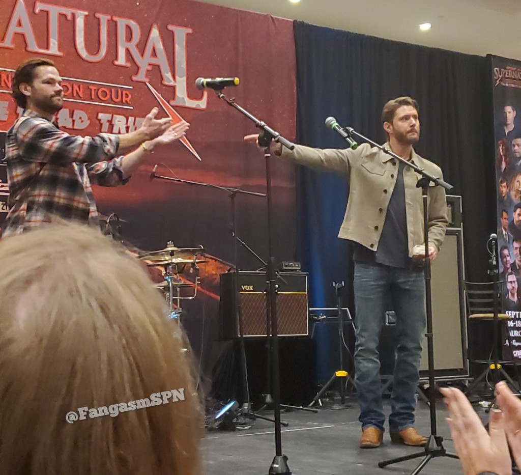 .<a href="/jarpad/">Jared Padalecki</a> and <a href="/JensenAckles/">Jensen Ackles</a> mutual appreciation 👏  #SPNDEN