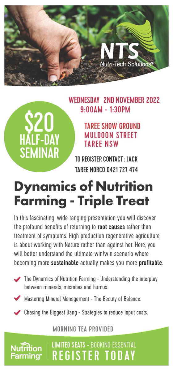 NutritionGarden's tweet photo. Join us in Taree NSW on 2 November for a Half Day Seminar with Graeme Sait https://t.co/N7TmOIk9Pb