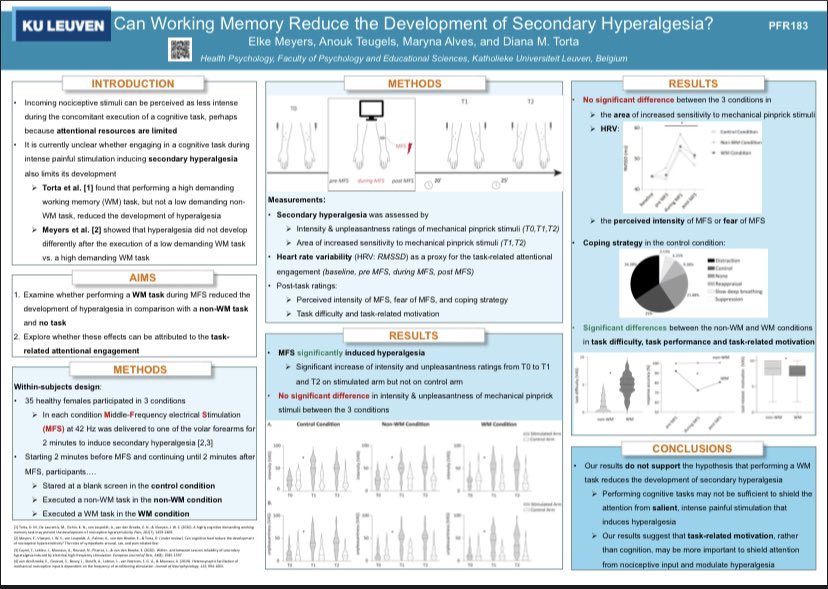 Diana Torta (@dianatorta) on Twitter photo On Friday Poster number PFR183 at 9.30-10.30 @meyers_elke “Can working memory reduce the development of hyperalgesia?” Proud of all posters but here it’s 100% #womeninscience authors <a href="/marynalves/">Maryna Alves</a> <a href="/anoukteugels/">Anouk Teugels</a> On Friday Poster number PFR183 at 9.30-10.30 @meyers_elke “Can working memory reduce the development of hyperalgesia?” Proud of all posters but here it’s 100% #womeninscience authors <a href="/marynalves/">Maryna Alves</a> <a href="/anoukteugels/">Anouk Teugels</a>
