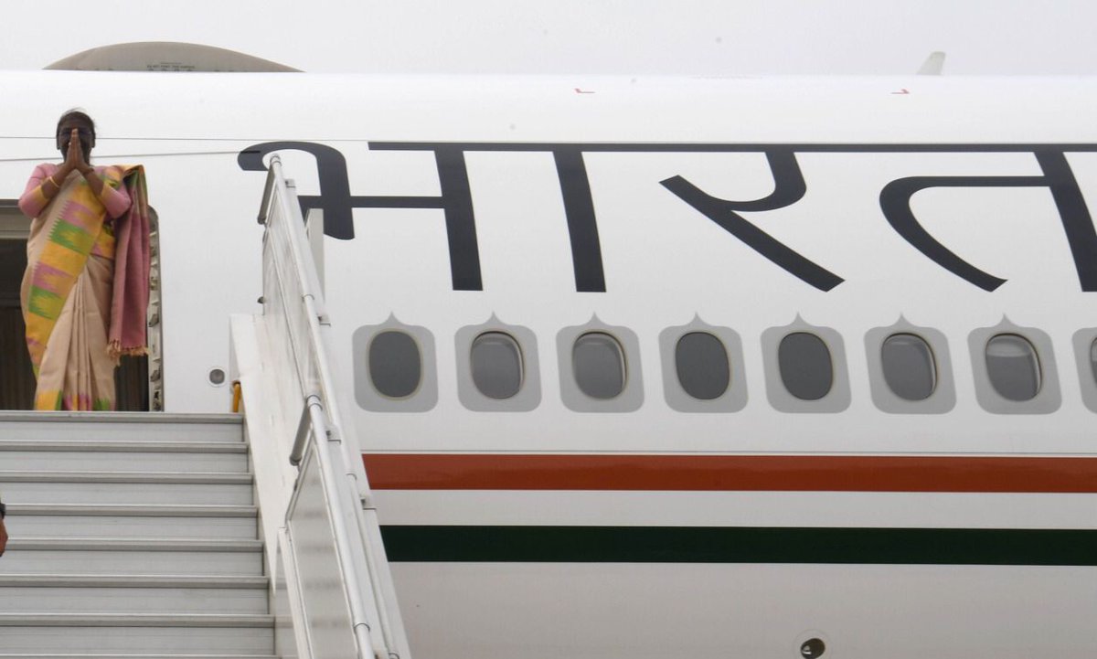 President Droupadi Murmu arrived in Delhi after attending the State Funeral of Her Majesty Queen Elizabeth II.