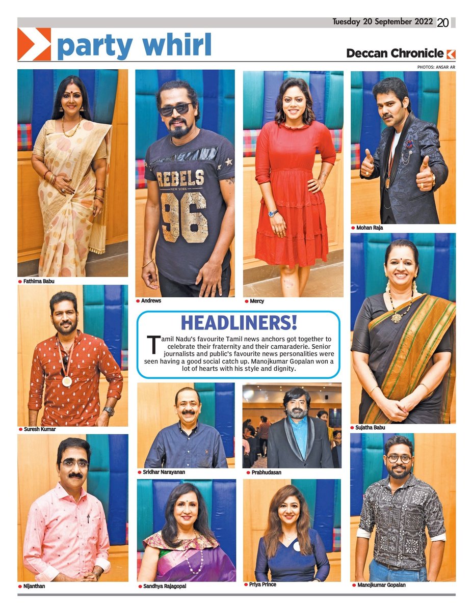 MercyChithra's tweet image. Blessed &amp;amp; Honoured to be a part of this pic with the legendary news anchors !! Means a lot ♥️

Thank U @DeccanChronicle &amp;amp; TSVS - Tamil Seidhi Vaasipalargal Sangam 

#newsanchor #tamilnewsanchors #MercyChithra #KalaignarTv