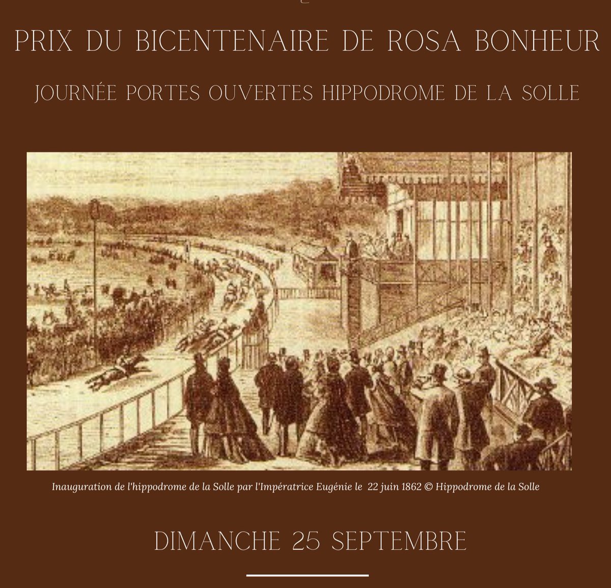 ChateauDeBy's tweet photo. Dimanche 25 septembre @VilledeFbleau, remise du prix du bicentenaire #RosaBonheur à l'occasion de la journée portes ouvertes de l'hippodrome de la Solle, inauguré en 1862 par l'impératrice Eugénie, et labellisé #EquuRES pour le respect de l'environnement et du bien-être animal. https://t.co/TC43Vc9kRs
