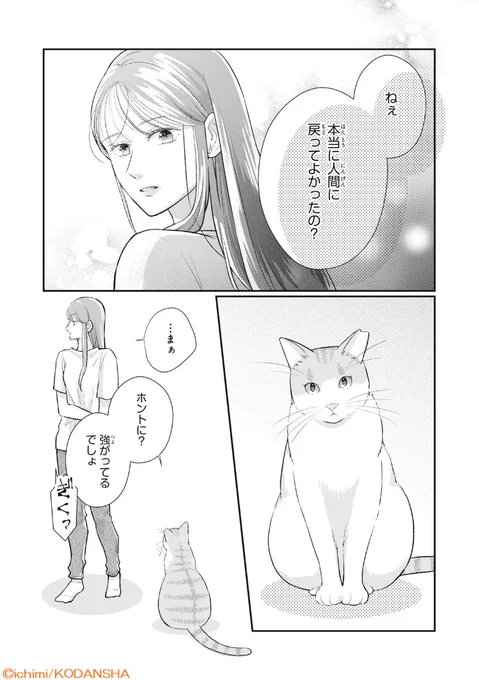 🐈#Palcy で人気掲載中🐾
『#推しネコ～推しのネコとして飼われることになりました〜』
電子コミック③巻(完)が、絶賛配信中ニャ～😻

人間の体に戻れることが判明した花奈。
最推しアイドル・豊との生活を手放して、人間に戻る…!?

夢のような転生物語、ついに完結✨!

#ichimi @ichimi_piriri 