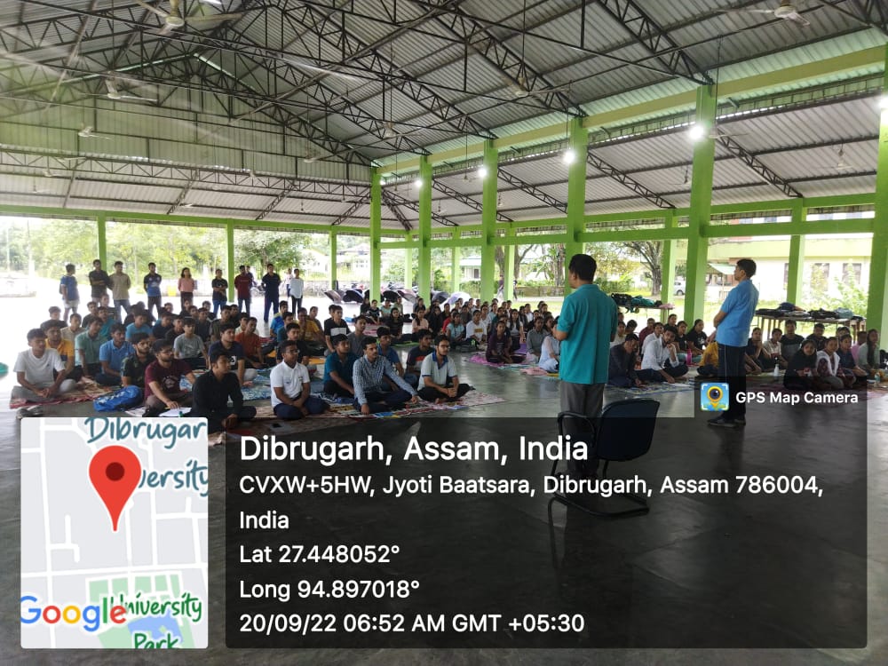 3 days Orientation for newly joined NSS volunteers of NSS PG Unit, Dibrugarh University started today. 
Day 1##
<a href="/_NSSIndia/">NSS India</a> <a href="/nss_rdguwahati/">NSS RD Guwahati</a> <a href="/NSSCellDU/">NSS Cell, Dibrugarh University, Assam</a> <a href="/DibruUniv/">Dibrugarh University</a> <a href="/YASMinistry/">YAS Ministry</a>