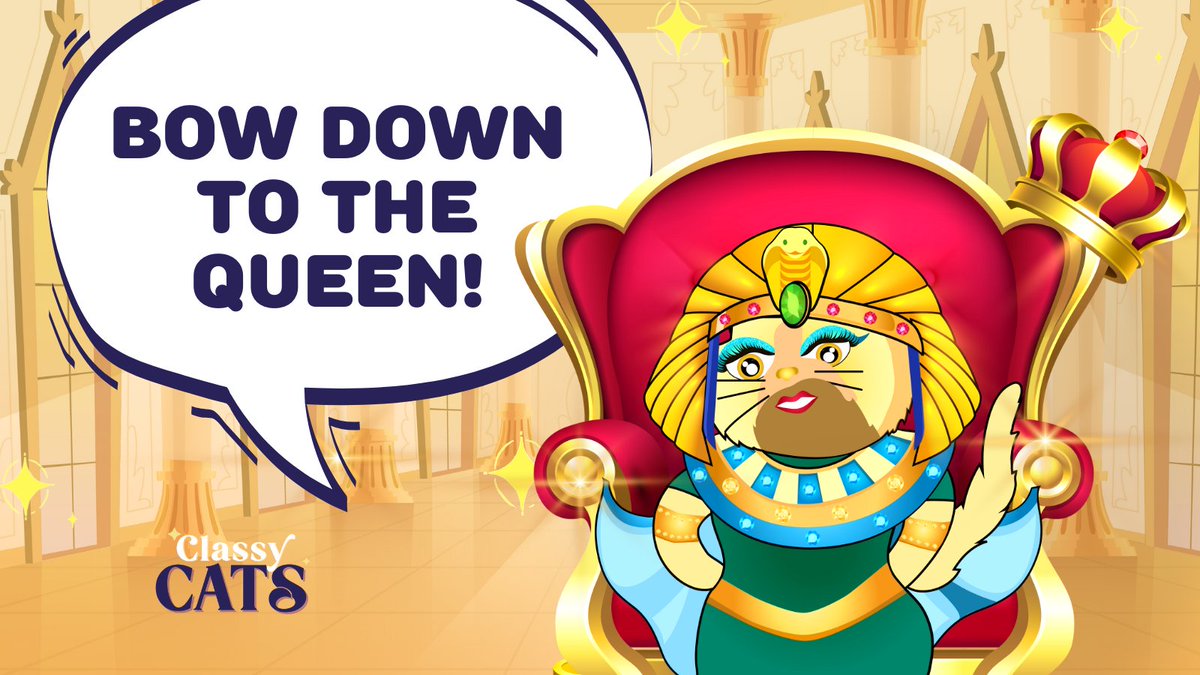 ClassyCats_io's tweet photo. Meet our legendary #ClassyCat, Cleocatra! 😽👑
Join Our Discord For A Chance To Win A Highly Exclusive WL Spot! Link in bio! 🔗
#NFTCollection #NFT #Eth https://t.co/FVSm2G7NHG