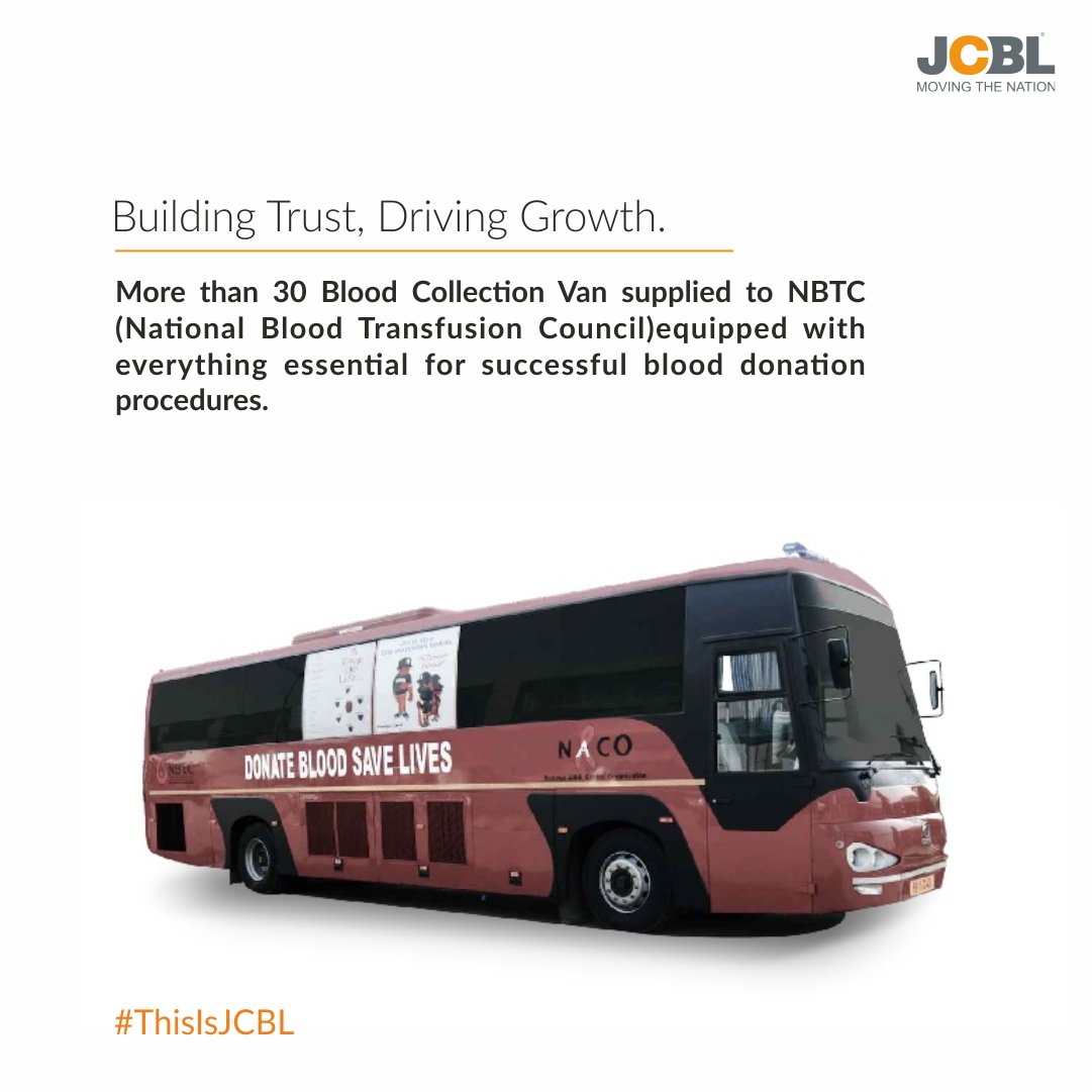 JcblLimited's tweet photo. #ThisIsJCBL

Over the years, we have designed and supplied highly customised blood donation vans as per our client's needs.

#JCBL #MovingTheNation #JCBLMobilitySolutions #InspiredToInnovate #JCBLBloodDonationVan https://t.co/ftu7oBJg67