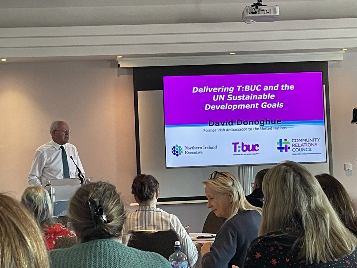 magsmclaughlin1's tweet photo. Starting off #gr2022 attending TBUC Engagement Forum, exploring and delivering local, regional and global Sustainable Development Goals @GordonCrozier @HabintegNI learning about some great sustainable programmes https://t.co/8sMU2IDYFv