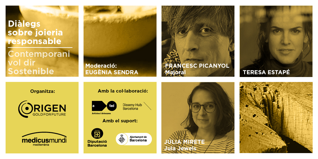 La #sostenibilitat és la nova contemporaneïtat? 

Vine a conversar-ho mentre aprofundim en la #JoieriaResponsable com a proposta de present i de futur, de la mà de les firmes joieres <a href="/JewelryMajoral/">MAJORAL</a>, <a href="/JuiaJewels/">Juia Jewels</a> i Teresa Estapé. 

origengoldforfuture.org/ca/actualidad/…