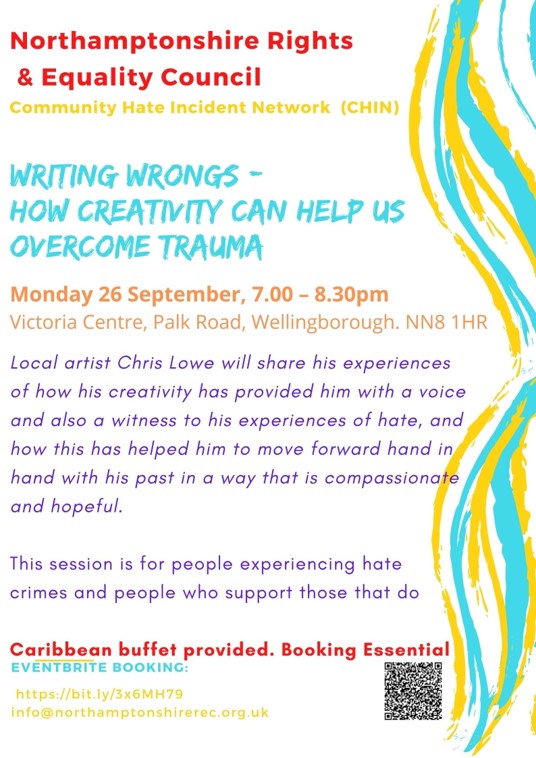 NorthantsBCT's tweet photo. NREC Event-Writing wrongs - How creativity can help us overcome trauma. Mon 26 Sep.
This In Person meeting is for people who experience Hate Crimes &amp; Incidents and those that support them. Please share information
Caribbean Buffet
Booking essential!
https://t.co/lgB7y9AM2P https://t.co/uw2Ti2gcL6