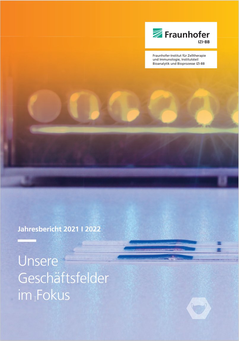 FraunhoferIZIBB's tweet photo. In unserem neuen #Jahresbericht könnt ihr die aktuellsten Forschungs- und Entwicklungsprojekte des #Fraunhofer IZI-BB nachlesen und mehr über die Struktur und Organisation des Instituts erfahren. 📖

👉https://t.co/UE0wfOnqlu 👈

#jahresbericht #fraunhofer #biotechnologie https://t.co/Hfxtc326yp