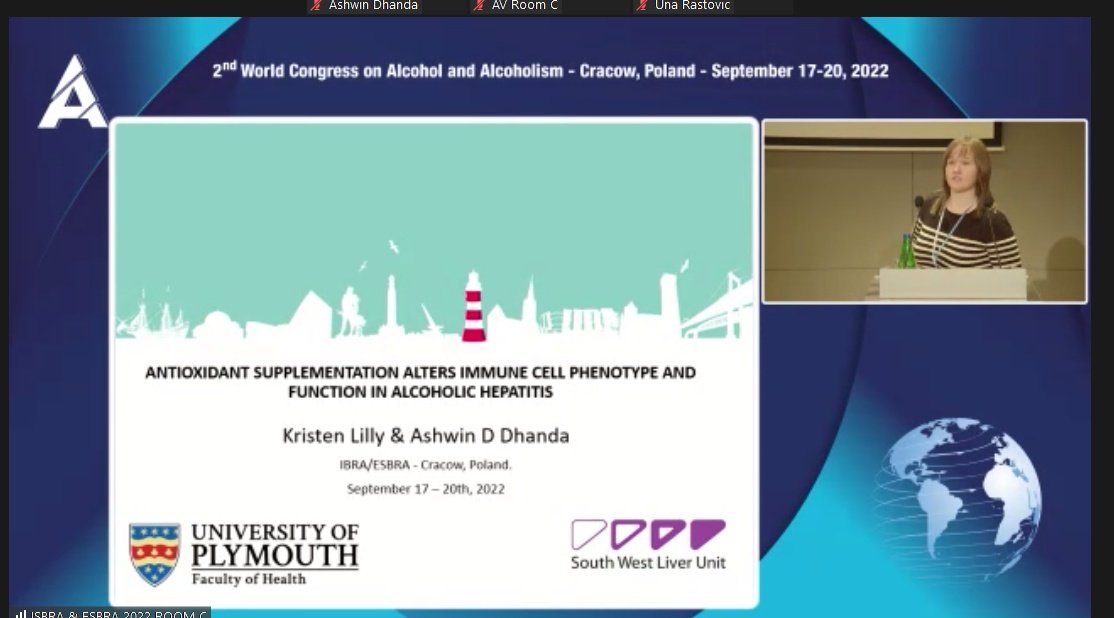 DrADhanda's tweet photo. #QueenieTan and #KristenLilly representing the Hepatology Research Group @PlymUniHealth at @esbra_society @ISBRAComm meeting. Sharing results from their doctoral studies on #ArLD https://t.co/myNLCjqziM