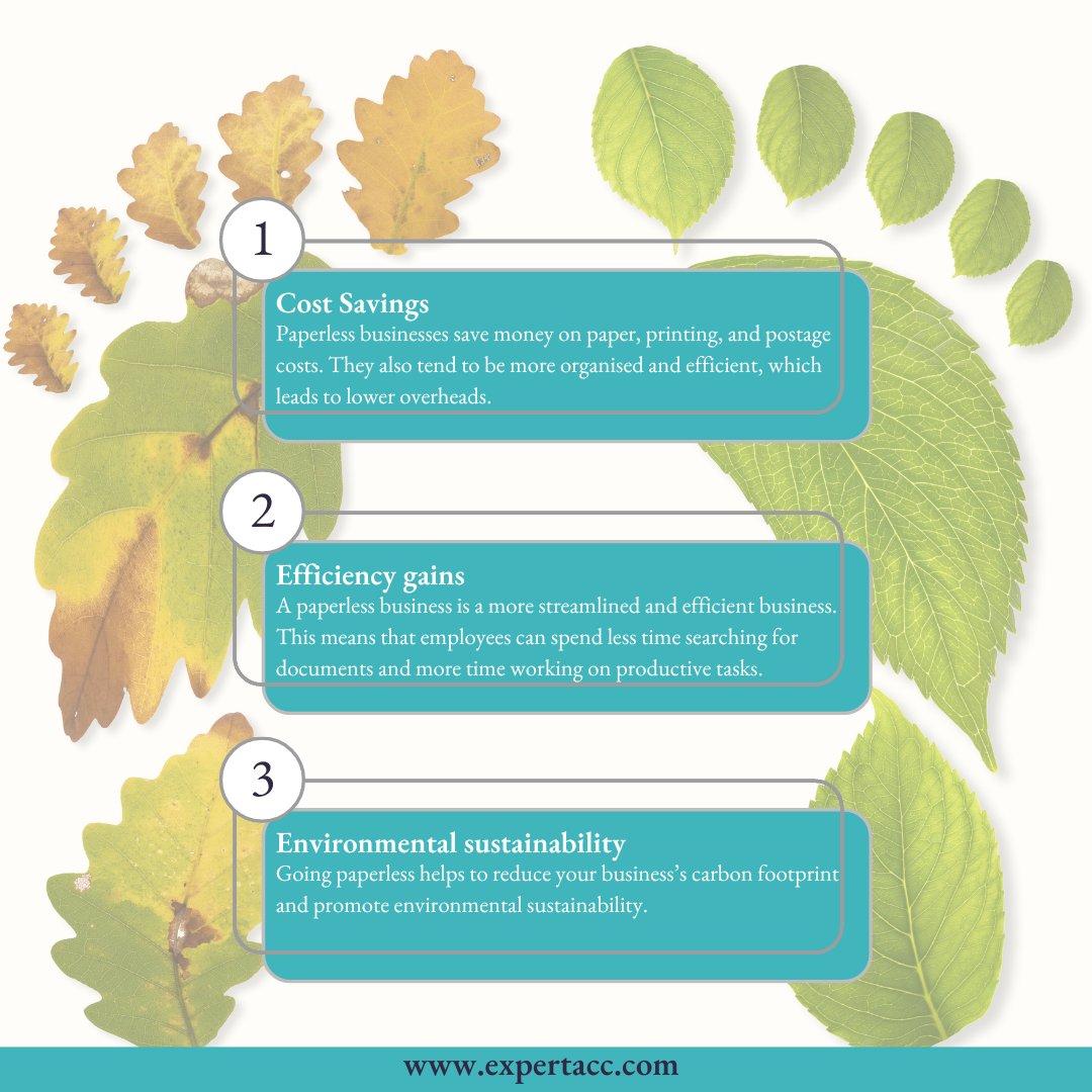 ExpertAccounti2's tweet photo. The benefits of going paperless are many and varied, but essentially it boils down to three things: cost savings, efficiency gains, and environmental sustainability.

Expert Accounting &amp; Finance are proud to be apart of @Ecologi. 

#EnvironmentalSustainability #HappyTuesday https://t.co/VBI6YT3ZJG