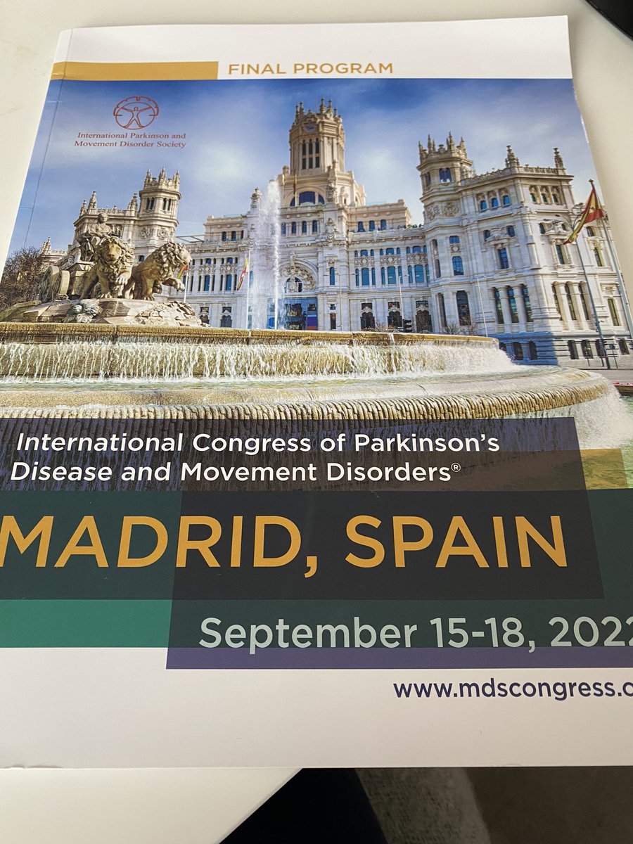 Had a fantastic time @movedisorder congress in #Madrid. Great to catch up with friends and hear all the latest research. Also great to see promotion of #exercise and importance of #nonpharmacological intervention studies. #mds2022