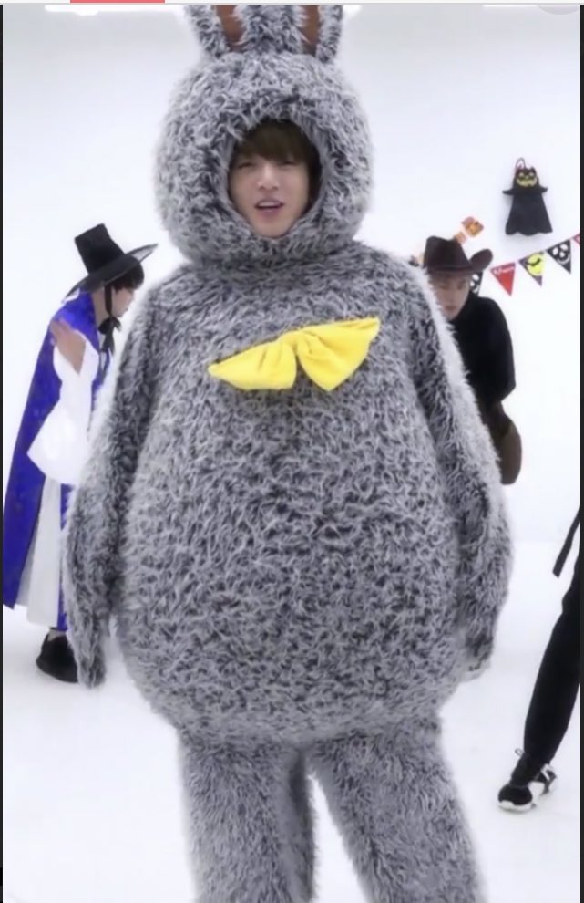 IUちゃんとおそろのうさぎの着ぐるみ着ちゃうジョングクかわいい。