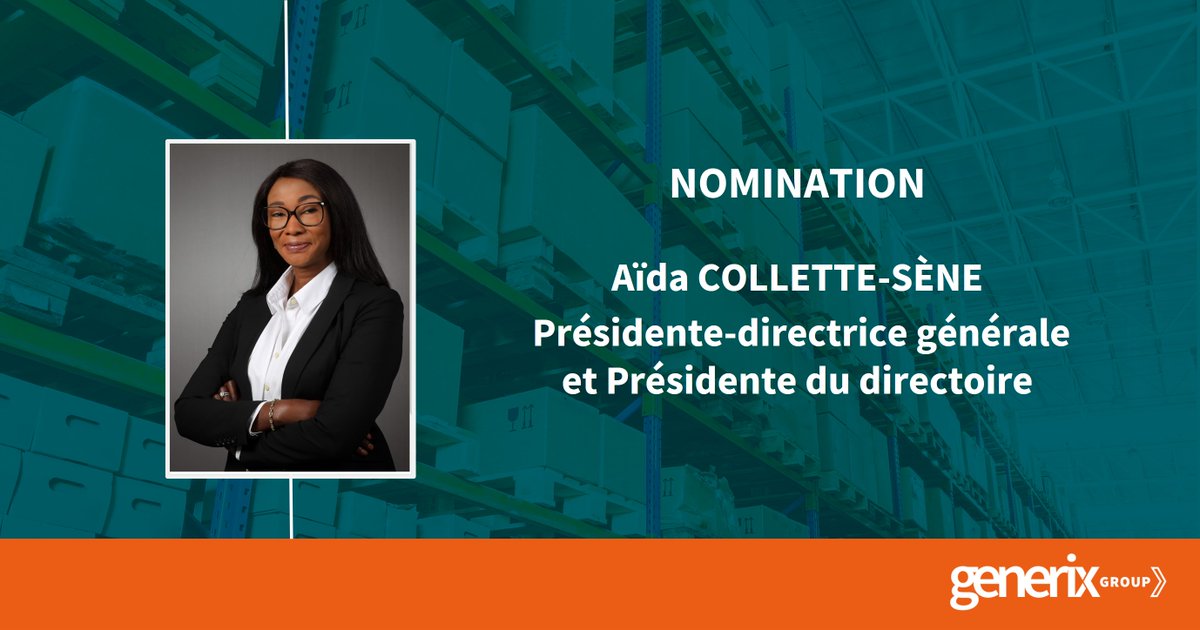 [NOMINATION] Aïda Collette-Sène est nommée Présidente-directrice générale et Présidente du directoire de Generix Group. Accès au communiqué de presse ICI 👉 cutt.ly/wVgkyf2 #BoostTogether2025 #SupplyChain