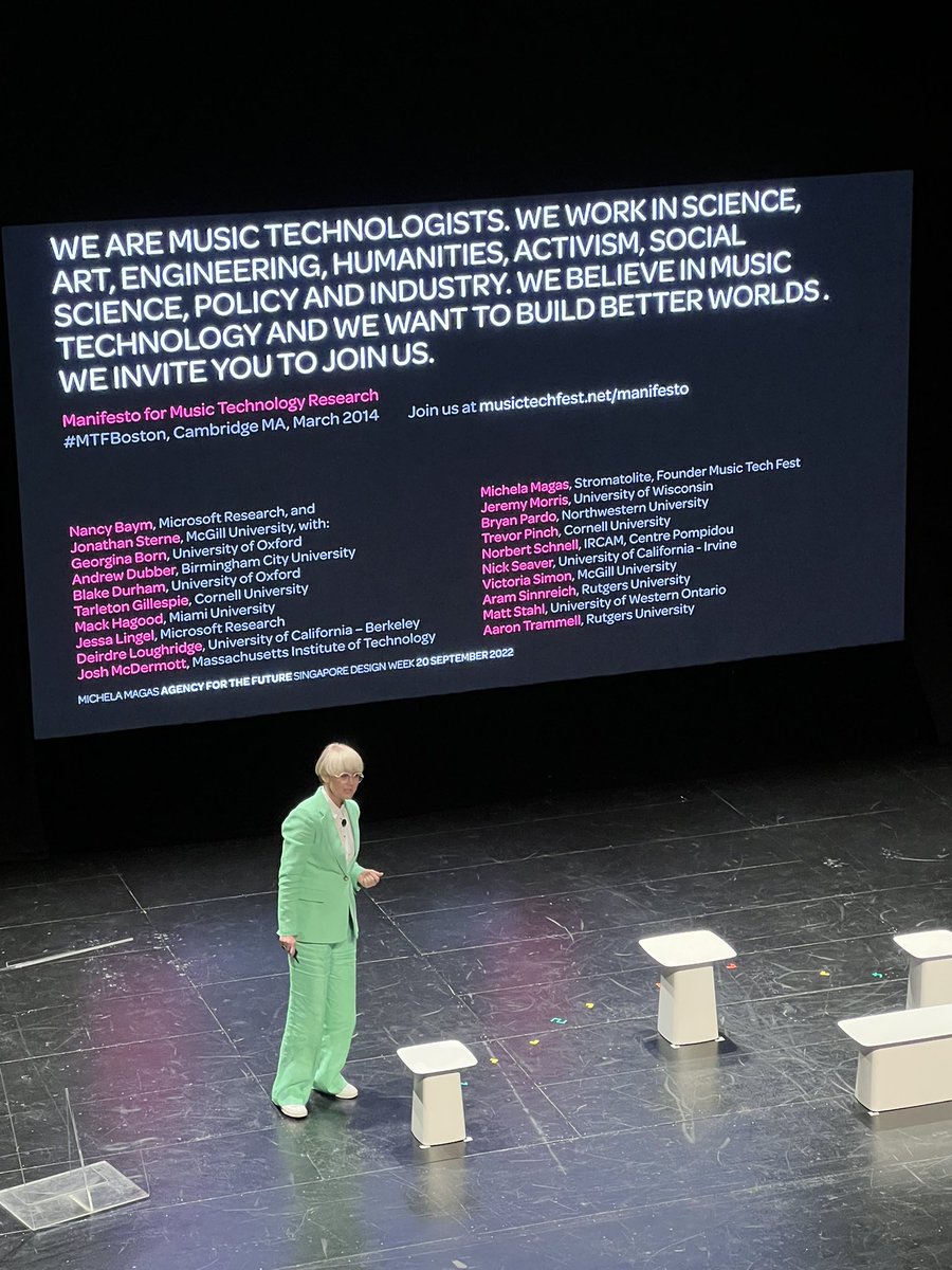 vroniranner's tweet photo. Wonderfully rich sharing by #michaelamargas about their fantastic work on musical experimentations and cross-collaboration #designfutures #singaporedesignweek https://t.co/2lwb6fCTm2